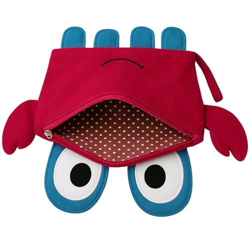 Image of Kids Swimming Bag | Crab Shape Pink-Blue Mini Travel Bag for Boys & Girls | Waterproof Preschool Nursery Tote with Wet Dry Separation | Clothes, Art, Dance, Swimming Class & Beach Storage