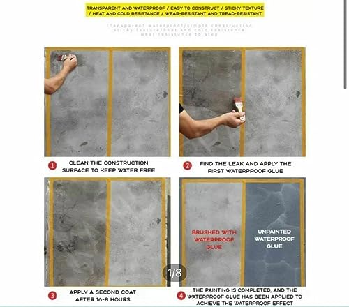 Image of Transparent Waterproof Glue for Leakage, Epoxy Resin for Flooring, Crack Seal Agent Waterproofing for Roof Leakage Solution Indoor Outdoor Waterproof Adhesive Sealan (900ml)