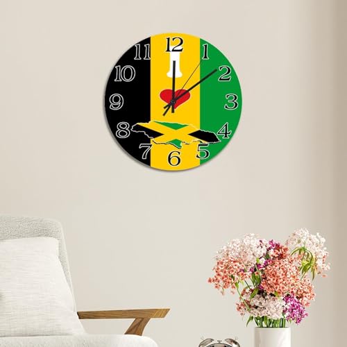 Horloge murale Jamaïque sans tic-tac pour chambre à coucher - 6