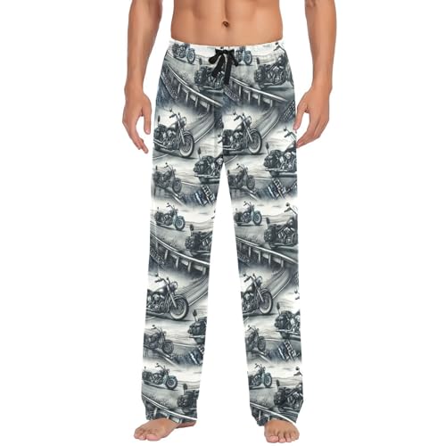 Boccsty Christmas Men Cotton Flannel Pajama Pants Halloween Mens Lounge Sleep PJ Bottoms S-XXL2