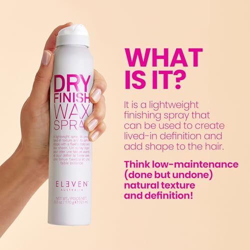 ELEVEN AUSTRALIA Dry Finish Wax Texture Spray for Fine Hair - Texturizing Hair Spray for Women & Men, Adds Volume, Hold, & Shine, Flexible Holding Hairspray, Matte Finish, Paraben & Gluten Free - 6 oz - Image 3