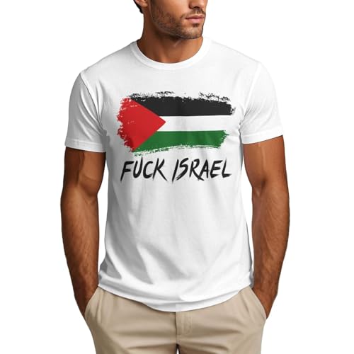 Fuck Israel Shirt Free Palästina Free Gaza Herren T-Shirt