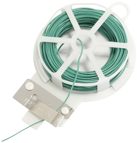 AERZETIX - C73805 - Rollo de Alambre Flexible de jardín 20m x 1mm con Protector de plástico - Hilo de Hierro Torcido Suave - Tira de sujeción - Cuerdas y Hilos de fijación - Color Verde