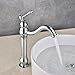 MYHB 360° Swivel Spout Bathroom Vessel Sink Faucet with Drain Brass Single Handle Lever Mixer Tap, 2515CH Chrome
