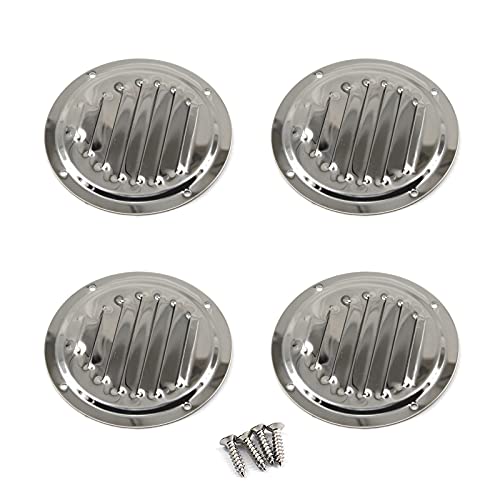 Ø 4 Zoll 316 Edelstahl rund Lüftungsgitter Abdeckung rund Lüftungsgitter Abdeckung (4 Stück) Cover