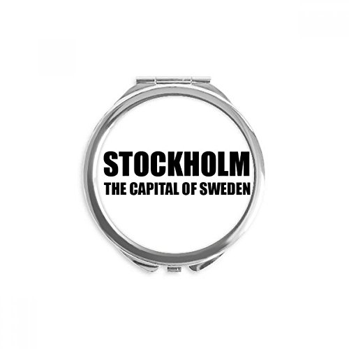 Miroir rond Stockholm de poche portable maquillage à la main multicolore