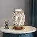 HHMTAKA Metal Lampshade Bedside Table Lamp Wooden Base Bedroom Lamp Decorative Bedside Lamp with Edison Bulb for Bedroom Home Weddings Parties Patio Indoor Outdoor (Strip Shape)
