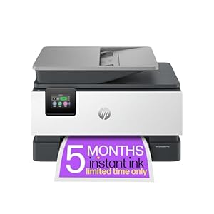 HP OfficeJet Pro 9120e All-in-One Printer | Colour | Printer for Small Office | Print, Scan, Copy Automatic Document Feeder| 5 Months of Instant Ink limited time only | Up To 3 Years Warranty