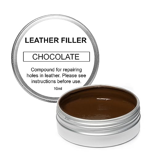 Scratch Doctor Leather Filler Repair Compound Fill Holes Cracks Scratches Scuffs on Leather Furniture Car Seats Shoes and Bags (Chocolate Brown, 10ml)
