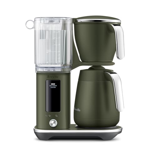 Image of Breville Luxe Drip Coffee Machine BDC465OLT, Olive Tapenade, Thermal Carafe