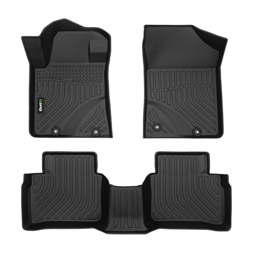 Image of HAFIDI Floor Mats Fit for 2014-2018 Nissan Altima All Weather Protection TPE Anti-Slip Automotive Floor Liners, Fits 1st & 2nd Row Full Set Custom Accessories, Black