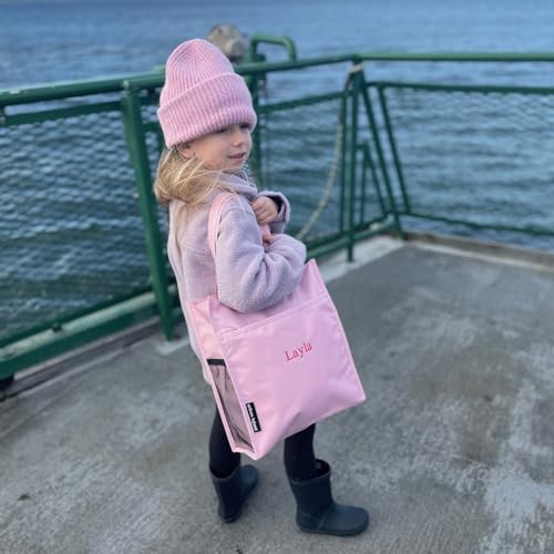 Urban Infant Tote Bag for Kids - Outer Pocket, Name Tag, 2 Mesh Bottle Holders, and Zippered Top3