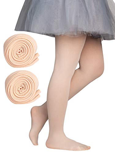 Dancina Tights for Toddler Girls Microfiber Footed Tights S (2-4) Peach x2