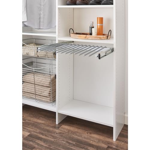 Image of Rev-A-Shelf Sliding Pants Rack for Closets, Min Opening Width of 17.5 inch