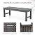 Stoog Outdoor Bench, 2-Person Outdoor Poly Lumber Backless Bench, Weatherproof Garden Bench, Never Rot or Fade, Suit for Church, Backyard, Porch and Park, Grey