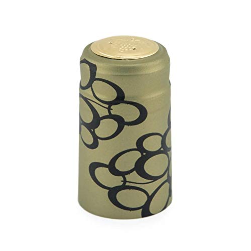 ABC Crafted Series | Heat Shrink Wine Capsules | Easy to Use | Fits Most Wine Bottles | Pack of 100 (Dark Olive/Black Grapes)