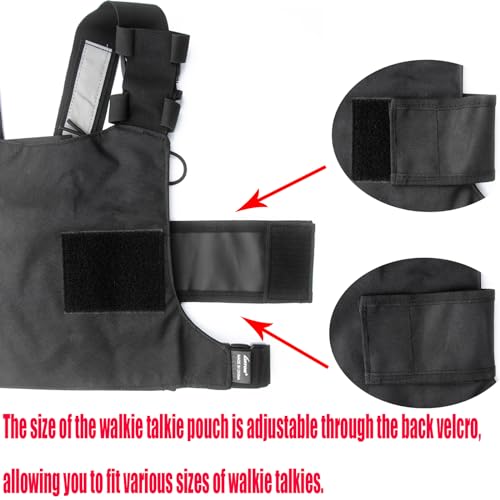 Radio Shoulder Holster Chest Harness Holder Vest Rig for Two Way Radio Chest