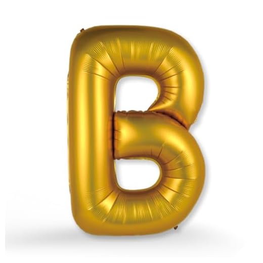 FUNXGO Globo de Foil XXL Letra B Oro - Relleno con Helio o Aire - Ideal para Cumpleaños, Boda, Aniversario & Fiesta - Globo Letra B Oro