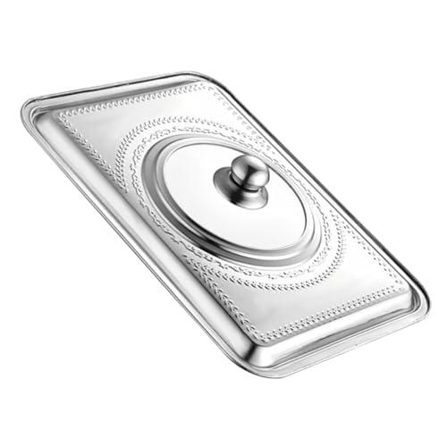 Alipis Protector Antisalpicaduras Aceite Tapa Rectangular de Acero Inoxidable para Ollas Cocina Profesional Cocina Hogar Restaurante