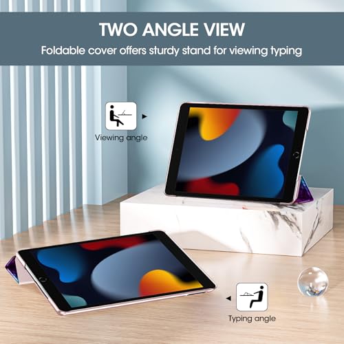 Image of ProCase for iPad 9th / 8th / 7th Generation Case 10.2 Inch (2021 /2020 /2019 Release), 10.2 iPad Case 9th / 8th / 7th Gen Cover, Slim Smart Cover with Translucent Hard Shell Back -Sequins
