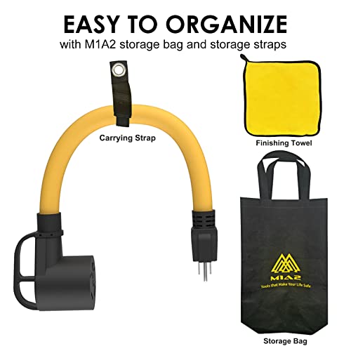 30 Amp To 15 Amp 110 Rv Adapter Cord, Nema 5-15P Male To Tt-30R Female Electrical Power Dogbone With Grip Handle, Heavy Duty Stw 10 Gauge For Rv Trailer Camper #TOP5