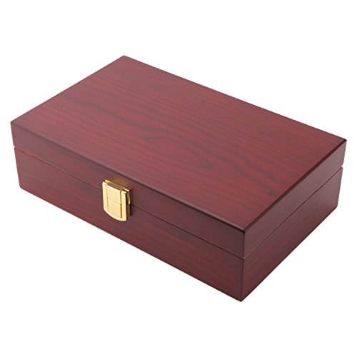 Bald Eagle Handmade Cigar Humidor Cigar Box Wood Humidor Holds 10-20 Cigars Desktop Box Humidor with Hygrometer and Humidifier Front-Mount Clasp Lock - Thumbnail 6