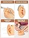 2 Pcs Soft Silicone Ear Model, Left and Right Flexible Fake Ear for Earrings Display, Realistic Ear Model for Piercing Practice, Acupuncture Teaching Tool (Medium Skin Tone)