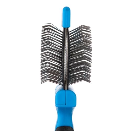 GROOM PROFESSIONAL Doppelseitige Flexibel Drahtbürste - Drahtbürste für Hunde - Hundebürste zum Entfilzen - Komfortable Bürste für Haustiere - Perfekt für die Tägliche Fellpflege - Fest