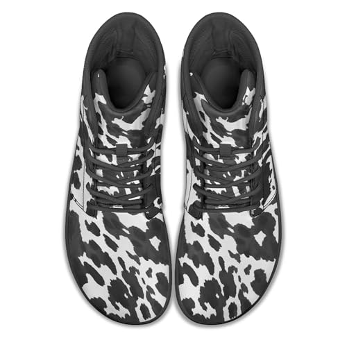 Image of Fashion Print Womens Mens High Top Barefoot Sneakers Flat Shoes