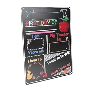 Amosfun Schultafel 'Erster Schultag' Kreidetafel
