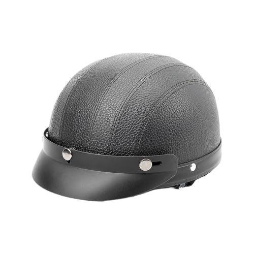 Cascos de moto abiertos con orejeras calidas y ala estilo scooter vintage