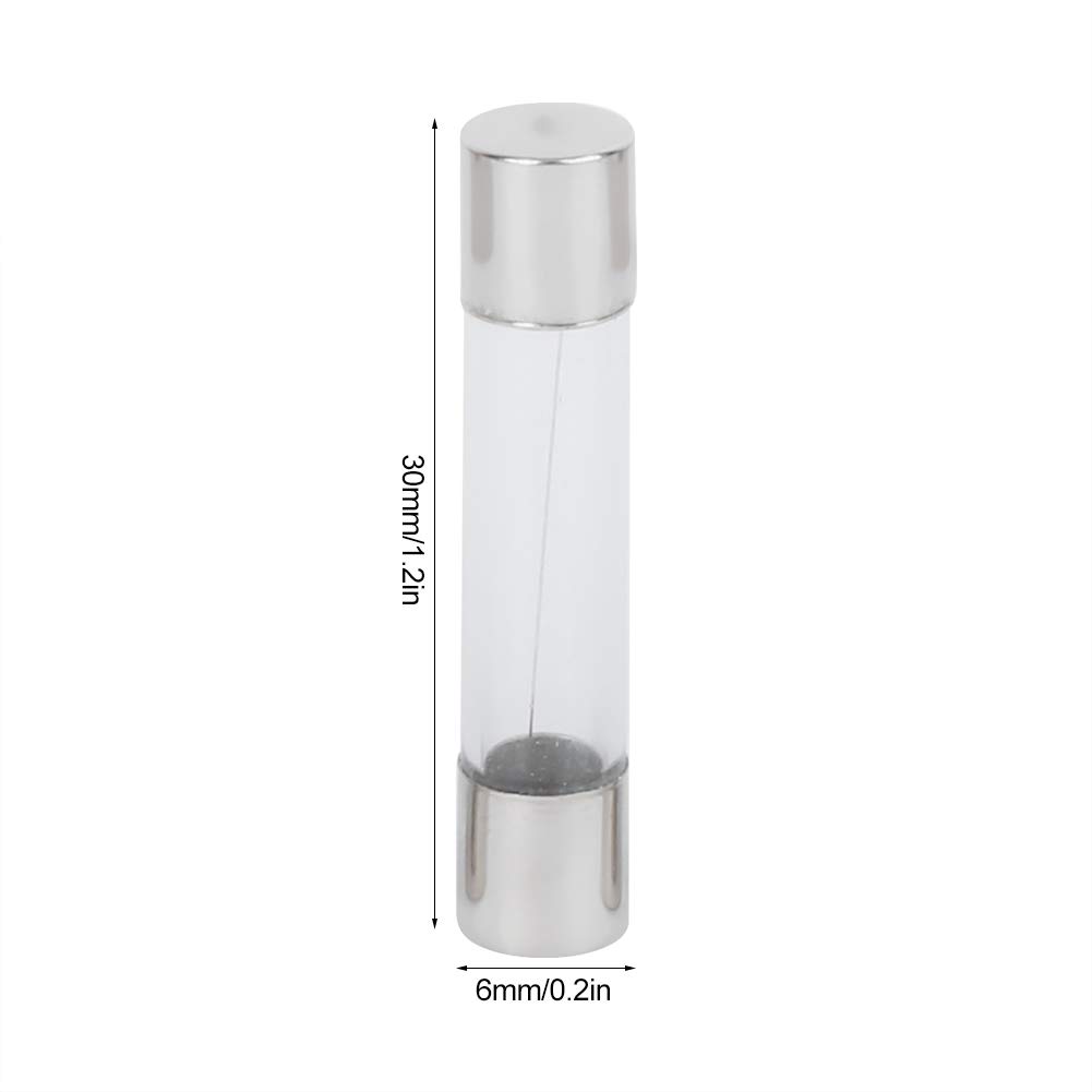 82Pcs 6x30mm Glasrohrsicherung, 250V 0.5A ~ 30A Sicherung, Klassifizierungssatz mit Sicherungshalter
