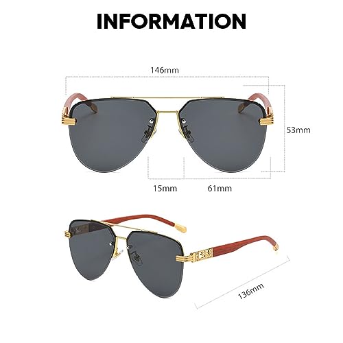 Gafas de sol sin montura vintage MUTYNE para festivales de moda y paseos de verano al aire libre 2