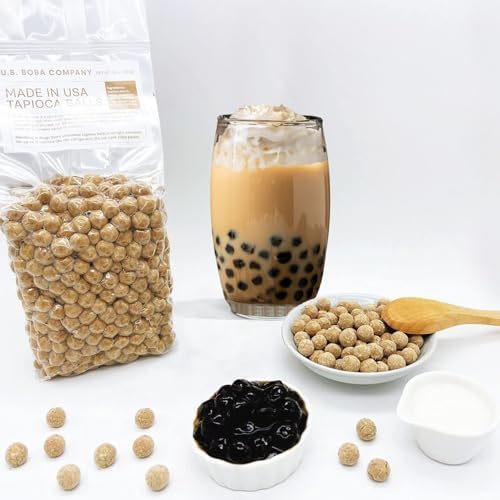US Boba 39.6lb (6.6lb X 6) Tapioca Pearl Bubble Tea Made in USA for Milk Tea Coffee Shaved Ice Topping USA 39.6 Pound