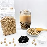 US Boba Co Unsweetened Tapioca Pearl, Easy to Cook, Tapioca Boba Balls for Tea Milk, Coffee & Dessert Topping, Fresh Made in USA, Brown Sugar Flavor, 1 Pound (Pack of 2)