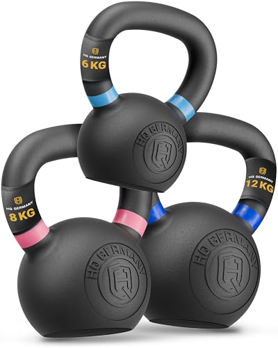 HQ Germany® Powdercoat Kettlebell | Vollguss | 2-32kg | Starter-Sets | ±2,0{052eaa8ac73d03a4157657de68ab68b685be754c2de1370556ad279474a3148d} Gewichtstoleranz, Gewicht:+Starter-Set (6+8+12KG) HQ Germany® Powdercoat Kettlebell | Vollguss | 2-32kg | Starter-Sets | ±2,0{052eaa8ac73d03a4157657de68ab68b685be754c2de1370556ad279474a3148d} Gewichtstoleranz, Gewicht:+Starter-Set (6+8+12KG)