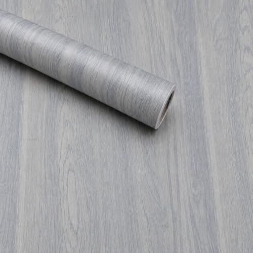 Image of HOME13 Wood Grain Wallpaper Peel and Stick Wood Contact Paper Self Adhesive Removable Thicken Wooden Wall Paper for Kitchen Cabinets Drawer Shelf Liner Waterproof(12x48 Inch, Slate Wooden)