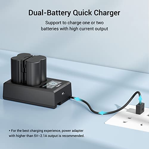 SMALLRIG Baterías Compatible con NP-W235 de Repuesto para Cámara (2 Pack) y Juego de Cargador de Pantalla LCD,Recargable para Fujifilm GFX 50S II,GFX 100S,para Fujifilm X-T4,VG-XT4,X-T5X-H2S- 3822 - imagen 5