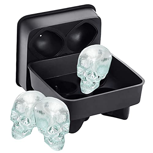 Bahoki Essentials Ice Molds - Silicone Ice Cube Tray With Lid - Easy Fill and Release Ice Maker - Great for Parties and Events