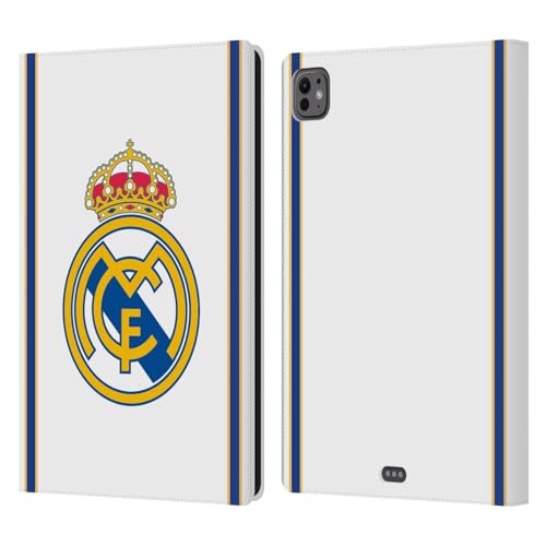 Housse iPad Pro 11 M4 Real Madrid étui portefeuille cuir blanc 2024 2025