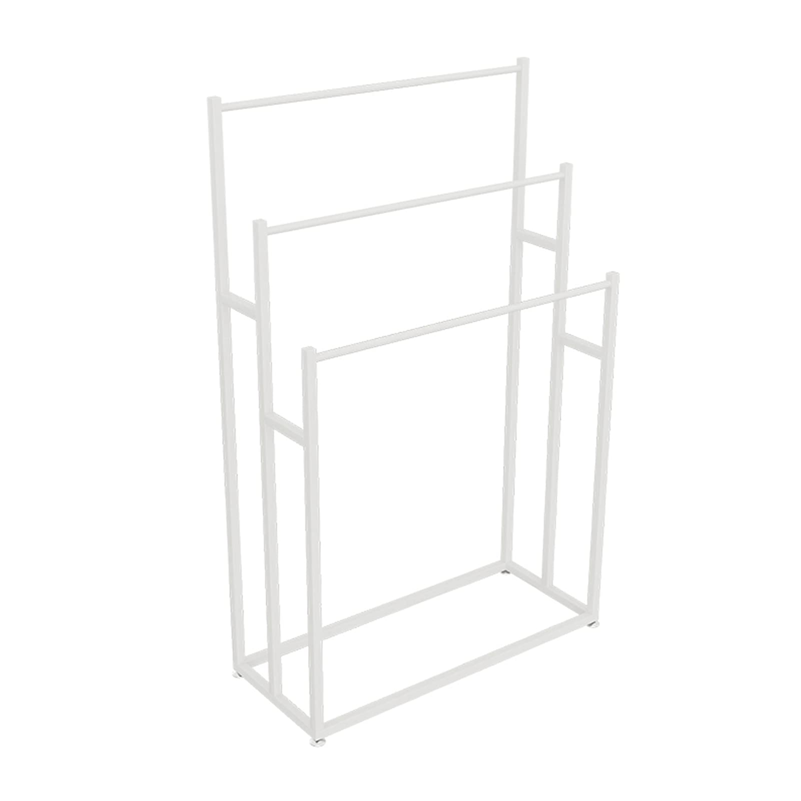 Dkrahrjj White Towel Drying Rack Freestanding,3 Tier Metal Towel Racks,Towel Holder Stand With 3 Bars, Towel Ladder Rack For Bathroom, Kitchen, Washroom