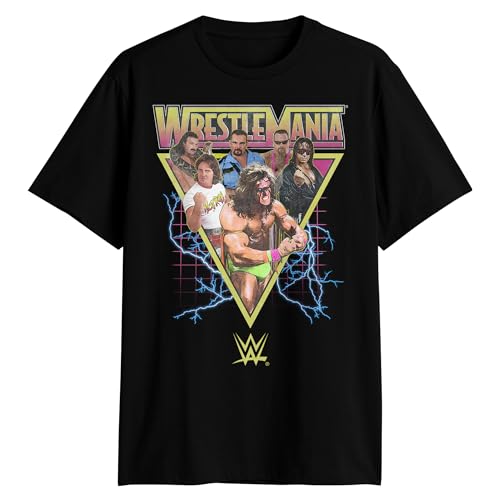 WWE Wrestlemania Champions Bret Hart Ultimate Warrior Piper Adult T-Shirt