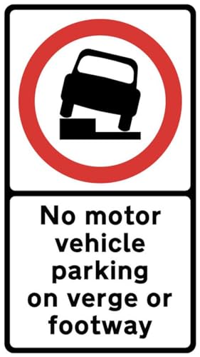 Señal de prohibido estacionar vehículos de 700x1270 mm en aluminio clase R2