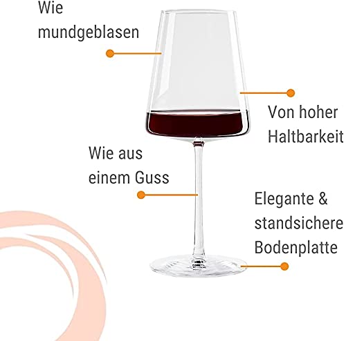 Foto von Stölzle Lausitz Eisernhardt: 12-tlg Glas-Set Power mit 6 Rotweingläser und 6 Weißweingläser I 12-tlg Set I spülmaschinenfest I bruchsicher I wie mundgeblasen I edles Kristallglas, Transparent