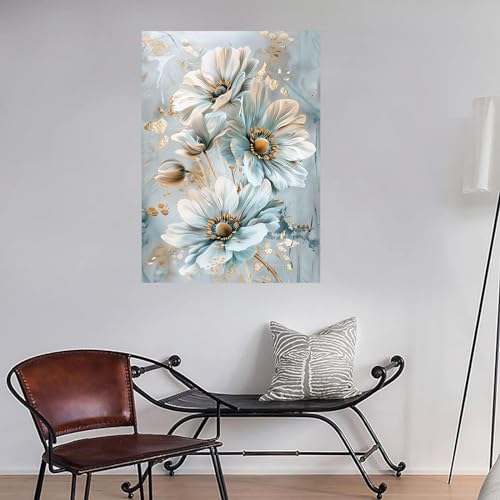 Tableau de décoration murale fleur abstrait moderne toile 70x100cm - 2