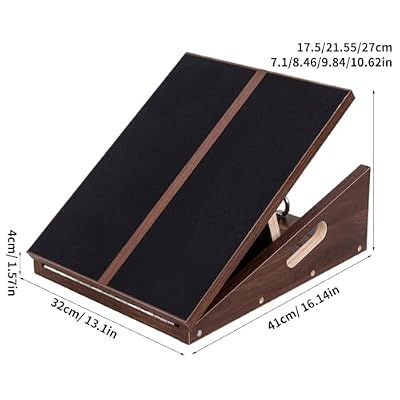 Slant Board for Calf Stretching & Relief, Adjustable Wooden Incline Slant Board for Squats, Calf Stretcher Board for Knees Ankle Heel Feet Leg, Home Gym Physical Therapy