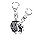 Holibanna 2Pcs Tai Keychain Blanc Noir Loup Motif Porte- Clés Couple Correspondant Porte- Clés Pendentif Bourse Suspendue Porte Décor