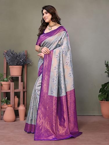 Image of Avantika Fashion Women's Kanjivaram Style Soft Silk Banarasi Sarees With Blouse Piece For Women