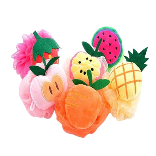 SAFIGLE 6 Piezas Esponjas Ducha de Malla Exfoliación y Limpieza Corporal Accesorios