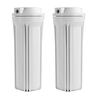 iSpring HW12X2 Water Filter Housings for Reverse Osmosis Systems of 10"x2.5" Cartridges, Pack of 2, White